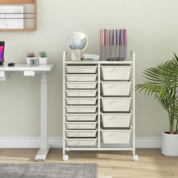 BECOMFORT 15-Drawer Rolling Cart - Image 2