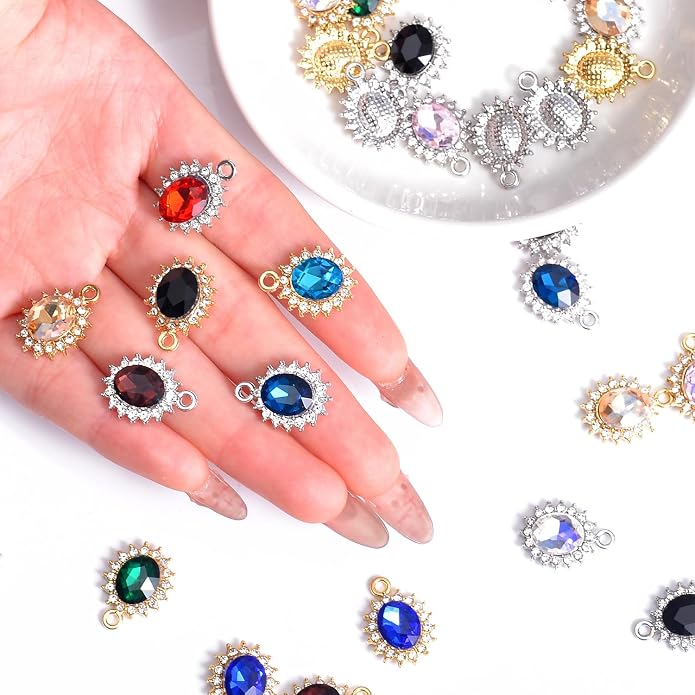stino 40/48Pcs Paired Crystal Pendants Charms - Image 4