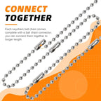 200 pcs 100 mm Long Bead Connector Clasp Ball Chains Keychain Tag Keychain Ball - Image 4