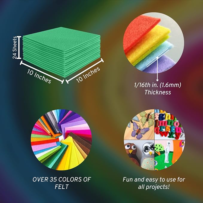 FabricLA Acrylic Felt Sheets for Crafts - Image 3