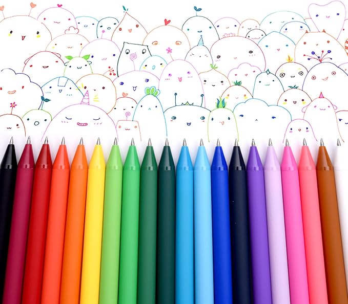 Kaco PURE Colored Gel Pens 0.5mm 20 Pieces Set Colorful Multi-color Ink Fine - Image 4
