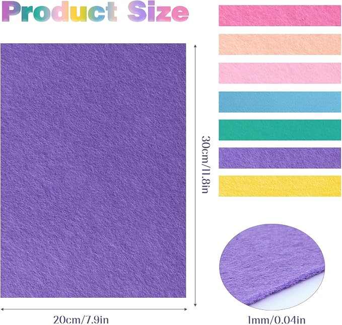 Felt Fabric Sheets 8 x 12 Inches, Soft Felt Paper - Image 4