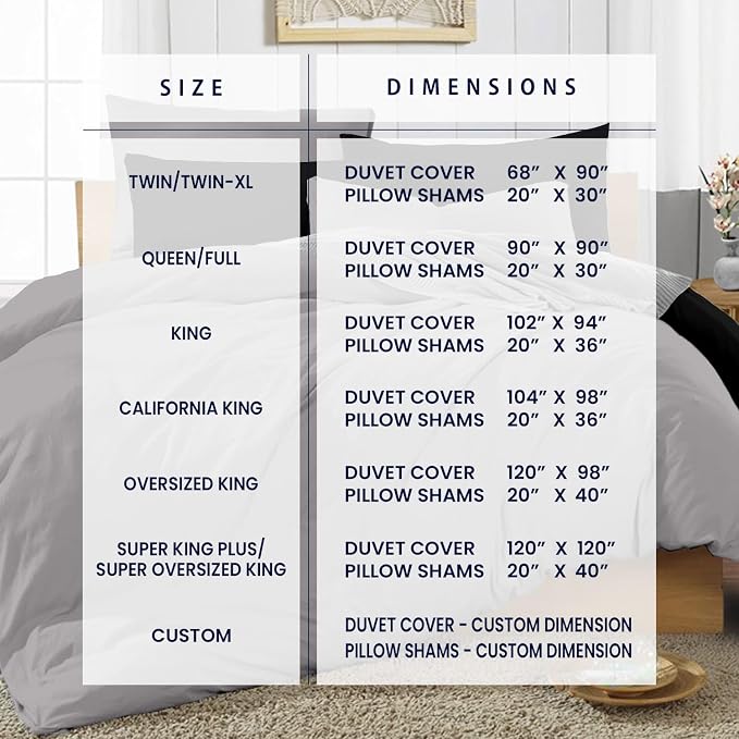 Kotton Culture 120"x120" 1 Pc Super King Plus/Super Oversize King Duvet Cover - Image 4