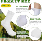 Silkfly White Cotton Socks for Tie Dye White Crew Ankle Socks Tie Dye kit Party - Image 4