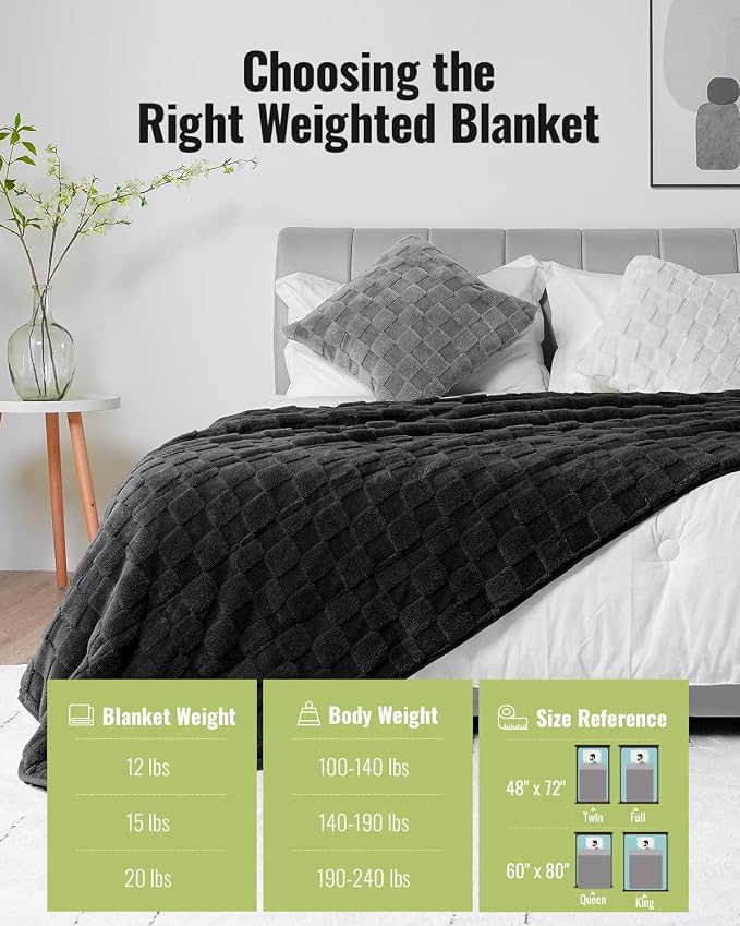 Uttermara Weighted Blankets for Adults Queen Size, 20lbs 60x80 inches Blanket - Image 7