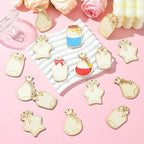 LiQunSweet 40 pcs 4 Styles Wishing Bottle Undyed Wood Cutout Charms Star - Image 5