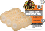 Gorilla Tough & Clear, Double Sided Mounting Tape, Weatherproof by Gorilla