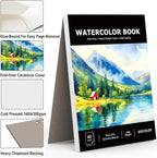 Soucolor Watercolor Paper Pad 9x12 140lb Cold Press 40 Sheets Art Supplies | - Image 2