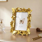 Cuspin 4x6 Gold Picture Frame, Ornate Butterfly Decorative Photo Frame - Image 7