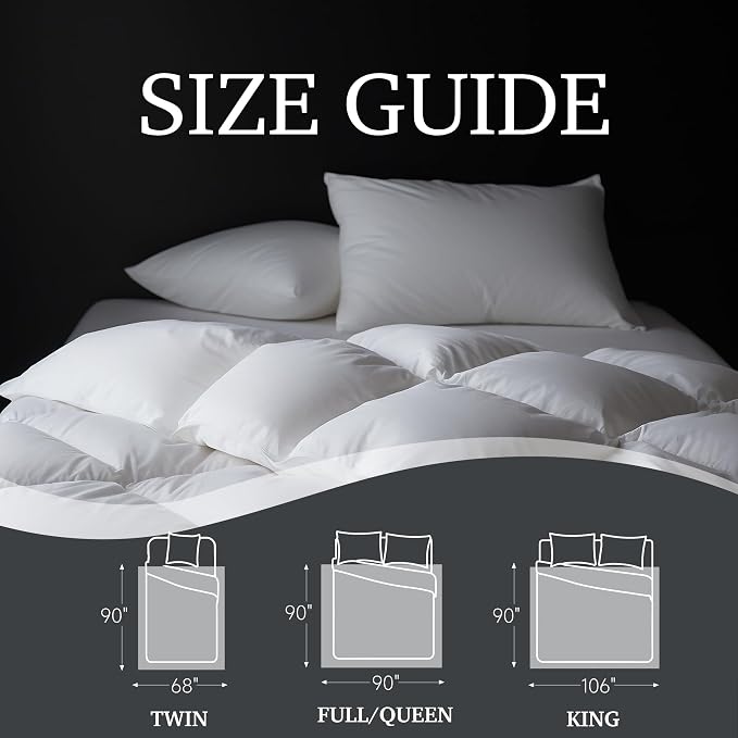 Hotel Grand Luxury White Goose Feather Down Fiber Comforter King Size, 100% - Image 5