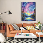Offito Aurora Diamond Art Kits for Adults, 5D Starry Sky Lake Diamond Painting - Image 7