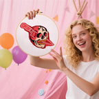 Halloween Punk Embroidery Kits for Beginners Adults, Blood Skull Embroidery - Image 7