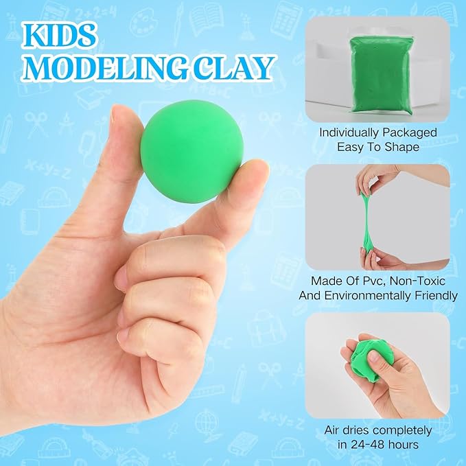 Air Dry Clay, 12 Packs White Molding Clay, Soft Modeling Clay - Image 4