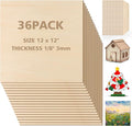 Adrattnay 36Pack Basswood Sheets 3mm by WOODEXPERT