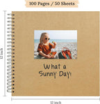 Scrapbook 12x12 Inch DIY Scrapbook Album Hardcover Kraft Paper 100 pages/50 - Image 2