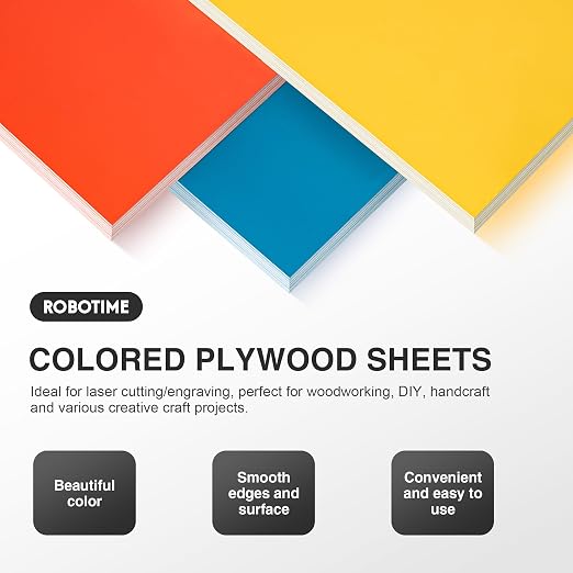 7 Pack Colored Plywood Sheets, Rolling Paint Process - Image 8