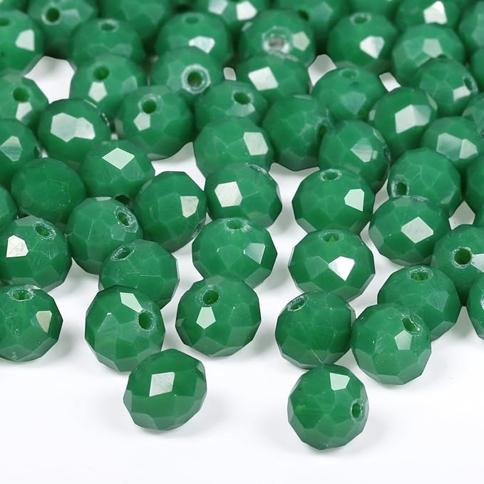 500pcs 6mm Crystal Glass Beads for Jewelry Making Faceted Rondelle Flat by Nitopupu