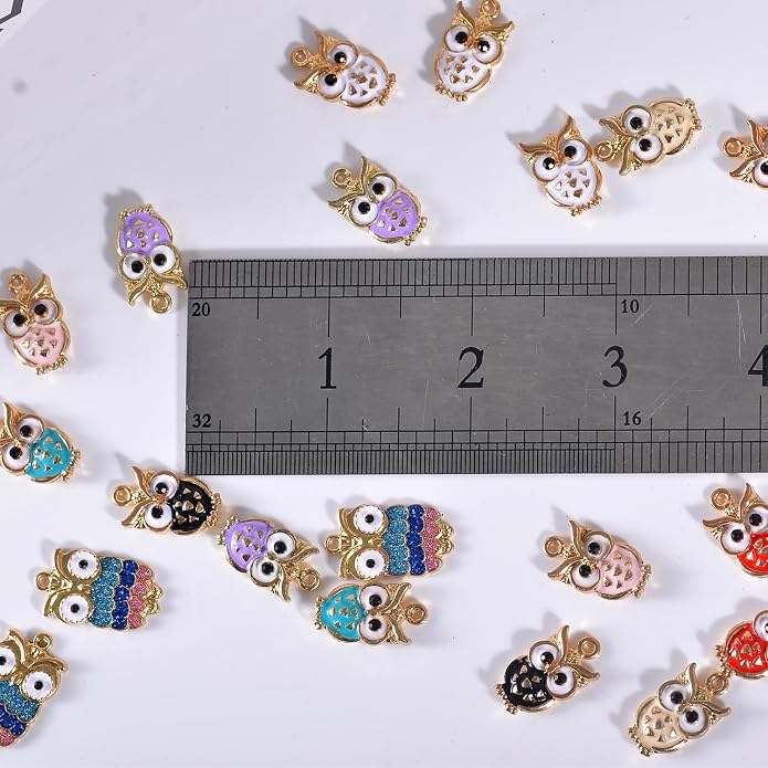 Bulk Gold Enamel Charms for Jewelry Making, Colorful Metal Charms Pendant for - Image 4