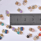 Bulk Gold Enamel Charms for Jewelry Making, Colorful Metal Charms Pendant for - Image 4