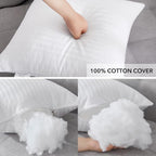 Oubonun 24 x 24 Throw Pillow Inserts, Firm and Fluffy Decorative Square Pillows - Image 6