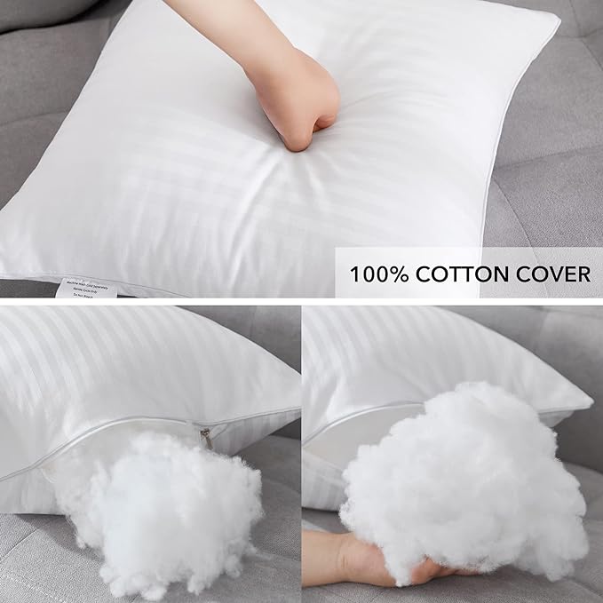 Oubonun 28 x 28 Throw Pillow Inserts, Firm and Fluffy Decorative Square Pillows - Image 6