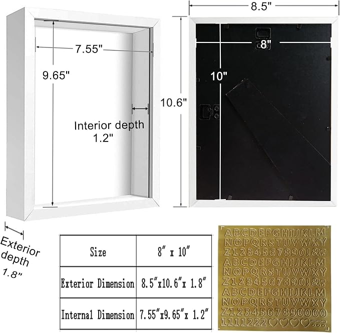 8x10 Shadow Box Frame Display Case - Image 2