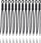 KJML DIY Paracord Keychain 12pcs Paracord Rope Keychain Braided Cord Rope Bag by KJMLDIY