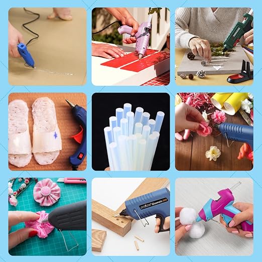 Phinus 48 Pack Mini Hot Glue Sticks, EVA Clear Glue Gun Sticks, Hot Glue Gun - Image 5