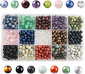 750pcs 6mm Natural Stone Beads Crystal Bracelet Jewelry Making Kit, 15C | by GangGangHao
