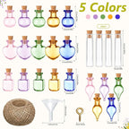Geiserailie 50 Pieces Small Tiny Glass Spell Jars Bottle - Image 2