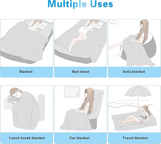 AmyHomie Cooling Blanket, 100% Rayon Derived from Bamboo, Cool Summer Blanket - Image 8