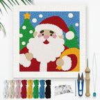 DOODLREAM Christmas Santa Claus DIY Punch Needle Embroidery Kit by Doodlream