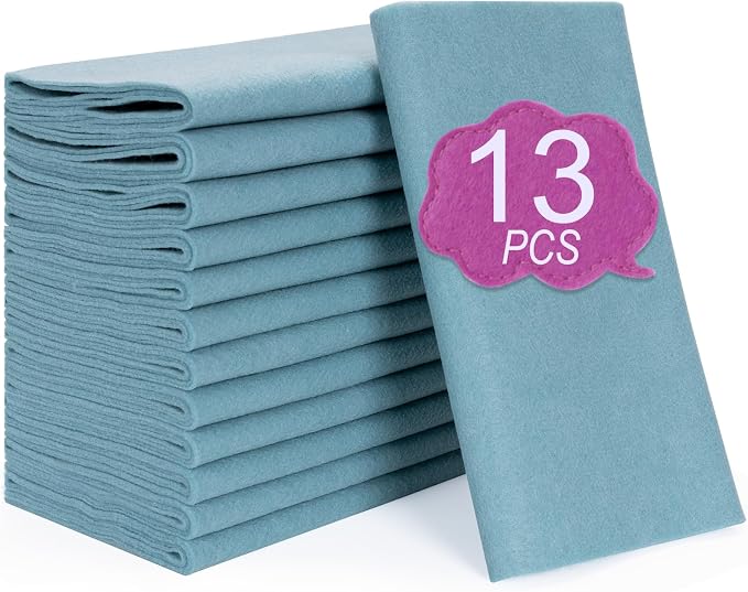 XSEINO 13 Rolls Light Gray Blue Felt Fabric, Light Gray Blue Series Colors Soft by XSEINOiscreating%EF%BC%81