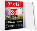 ESRICH Canvas Boards for Painting, 24 Pack 9x12 Canvases for Painting Cotton by ESRICH