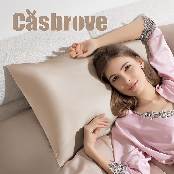 Silk Pillow Cases for Hair and Skin Mulberry Silk Pillowcase Soft Breathable - Image 3