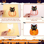 Renbuzhu 40PCS Halloweens Crafts Bulk: Ghosts Pumpkins Paper Suncatchers DIY - Image 5