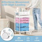 5 Drawer Rolling Storage Cart - Image 5