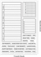 GLOBLELAND Weekly Plan Clear Stamps Calendar Schedule Silicone Clear Stamp Seals - Image 6