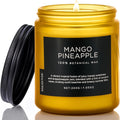 M&SENSE Mango Pineapple Tropical Scented Candle, 7.05oz Non Toxic Natural Soy Wax 50 Hours Long Lasting Burn Fruit Scent Summer Gifts for Housewarming, 2 Wick Aromatherapy Candle for Women Men