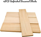 4PCS Unfinished Basswood Blocks - Image 2