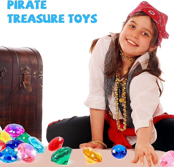 Niceup 26pcs Large Diving Gems Fake Plastic Gemstones Diamond Toys - Image 7