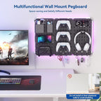 KDD 9 in 1 RGB Gaming Wall Organizer Peg Board - Image 3