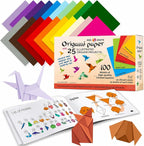 Origami Paper - 100 Origami Paper Kit - Set Includes, 100 Sheets 20 Colors 6x6 by KoolKrafts
