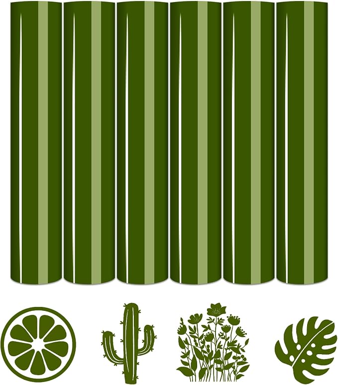 Tintnut Pesto Green Heat Transfer Vinyl, easy cut & weed, stretch washable by Tintnut