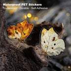 60PCS Botanical PET Stickers Set – Waterproof Flower and Butterfly Designs - Image 4