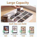 RLAVBL 1 Pack Trading Card Storage Box, Cardboard Card Boxes 2700 Count | - Image 4