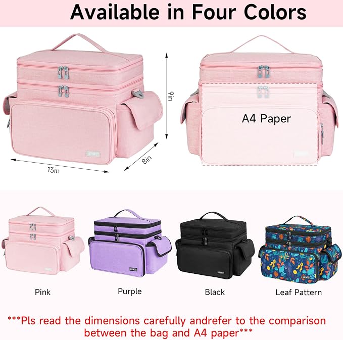 LEFOR·Z Large Sewing Supplies Organizer Storage Bag, Double-Layer Protable - Image 2