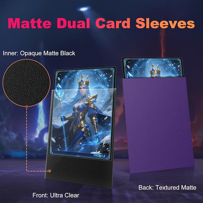 1200 Pack Card Sleeves, Matte Dual Trading Card Sleeves - Image 3