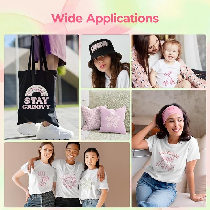 HTVRONT Pink Bow Heat Transfer Vinyl - Image 6