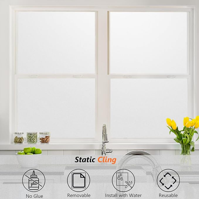 Kromapolis Window Privacy Film Frosted Glass Window Film, Heat Blocking Privacy - Image 5